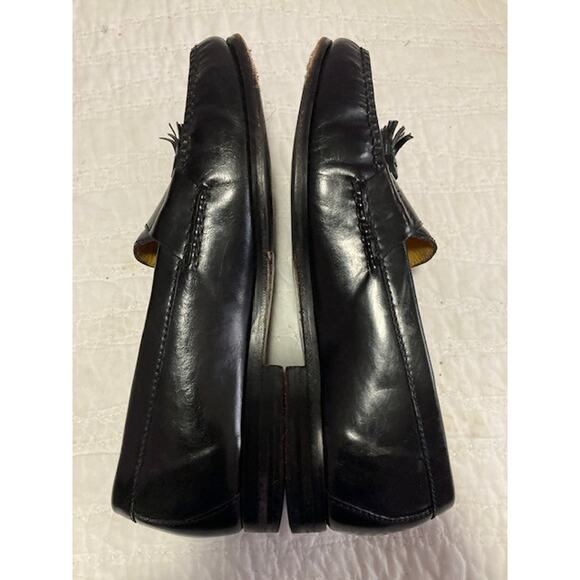 Cole Haan Men’s 9.5 Black Leather Tassel Loafers Comfort Dress Shoes